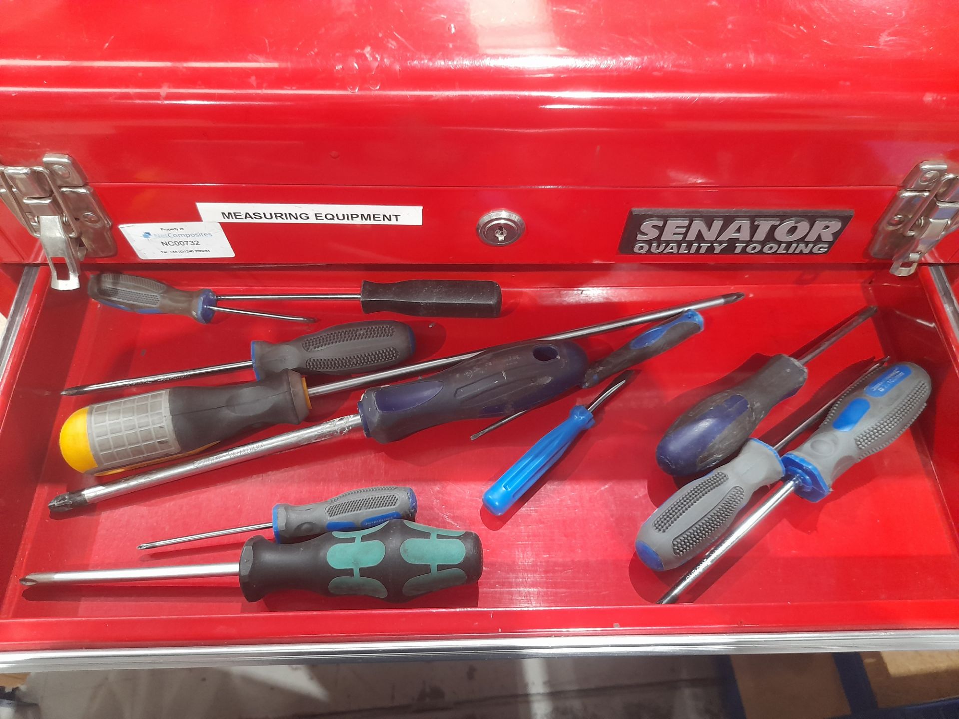 Senator three drawer toolbox, with contents - Image 3 of 3