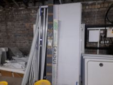 Quantity of various used shower panels, profiles, to wall
