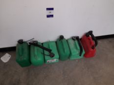 6 x Various fuel cans