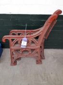 Pair of cast iron bench ends