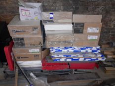 Quantity of various ceiling tiles, including Armstrong, Rockfon, and Zentia