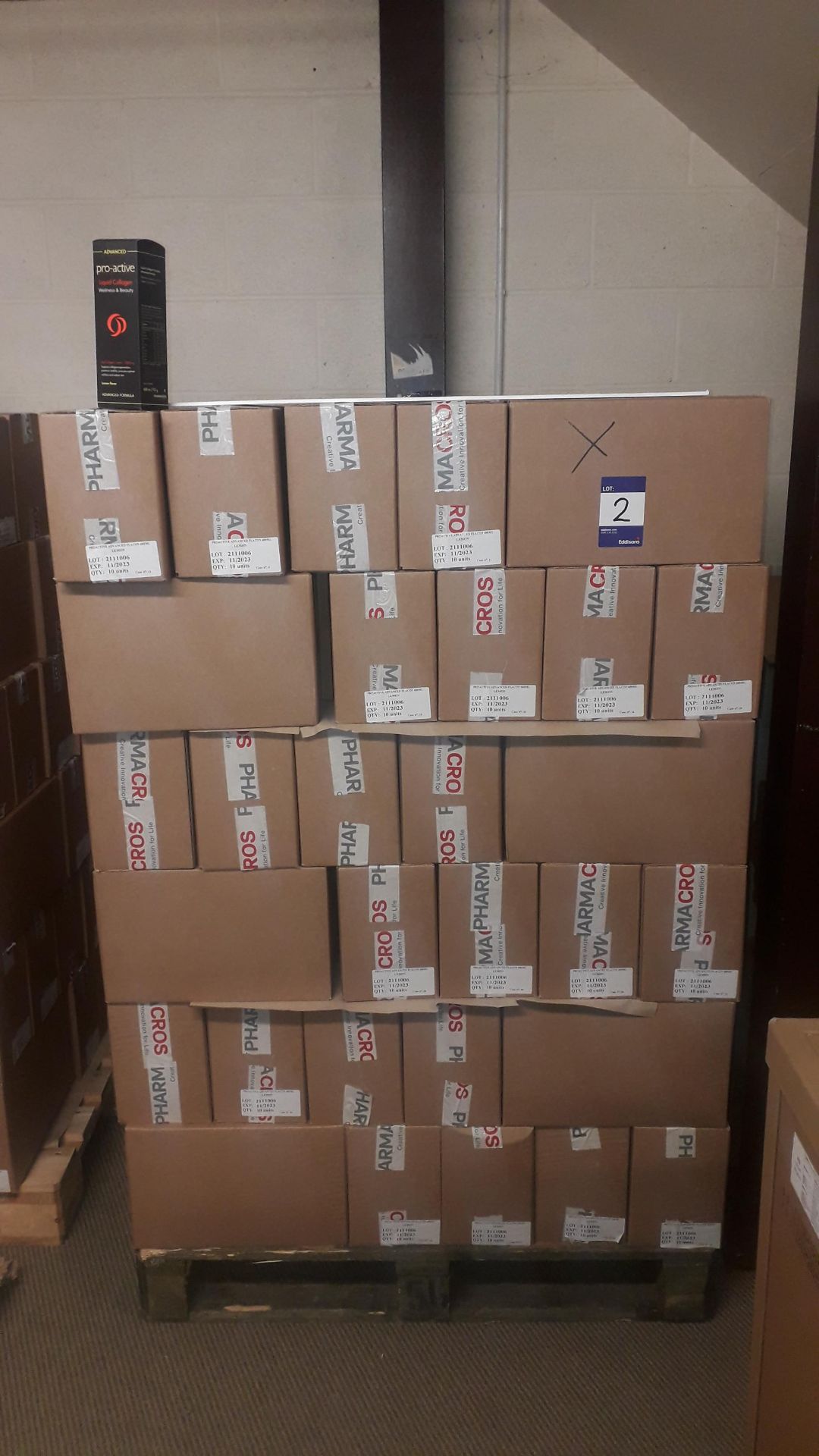 Pallet containing approx. 114 boxes of 10 x 600ml bottles of Proactive Advanced Liquid Collagen – - Image 2 of 3