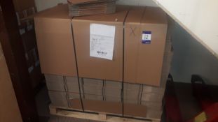 Pallet containing approx. 1,080 Unbranded Flat-packed Cardboard Boxes 220 x 160 x 220 - Please