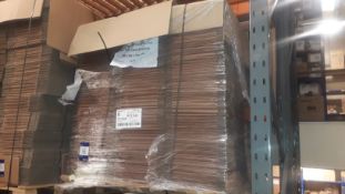 Pallet containing approx. 2,100 Unbranded Flat-packed Cardboard Boxes 160 x 80 x 220 - Please note