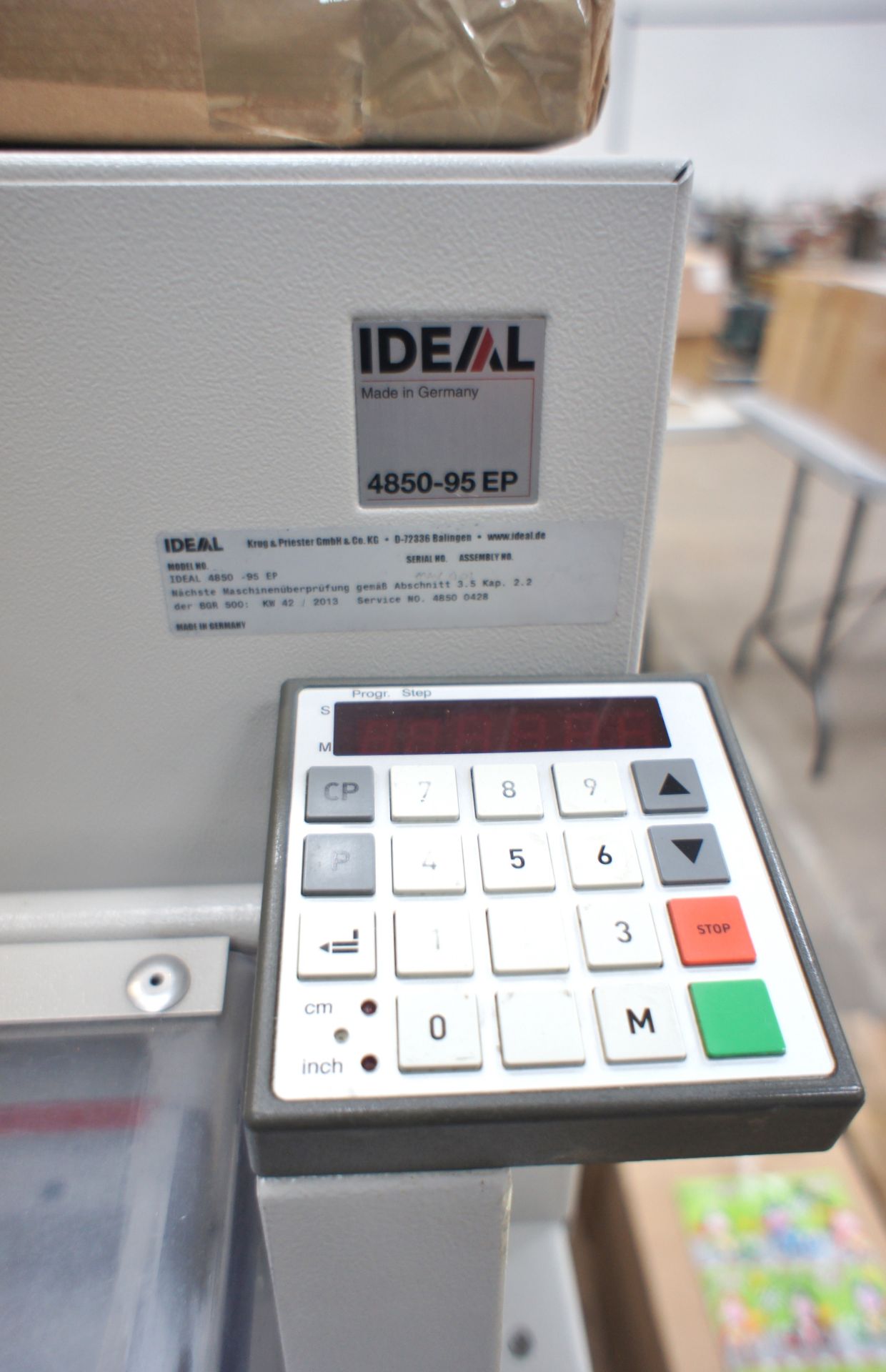 Ideal 4850-95EP Programmable Guillotine, Powered Back Gauge, Cutting Height 80mm, Cutting Length - Image 3 of 8