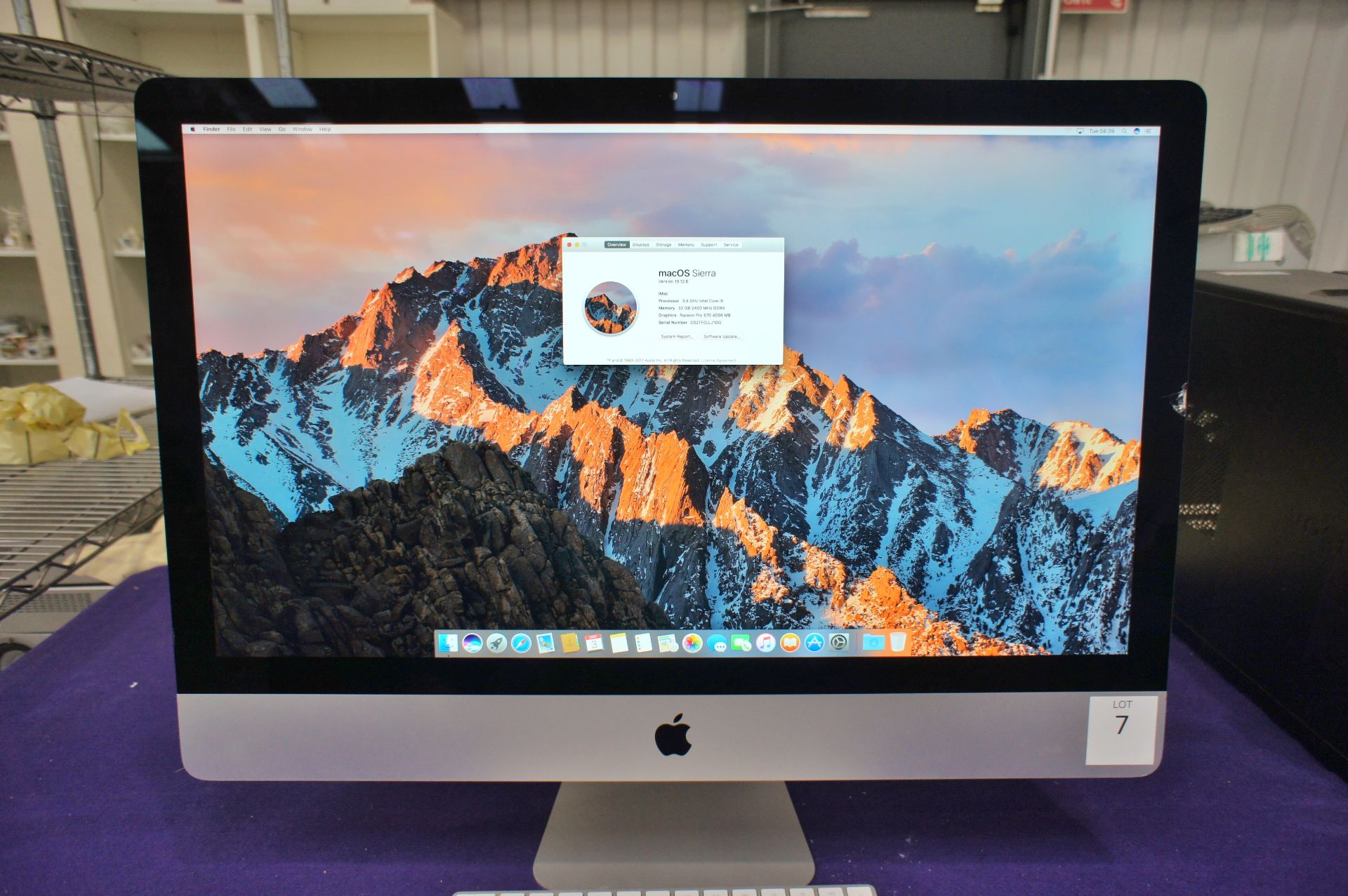 Apple iMac 27in, Intel i5 3.4GHZ Processor, 32GB Ram, Radeon Pro 570 4096MB Graphics, 1TB Fusion - Image 2 of 6