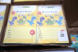 Quantity of Party Invitations to Box