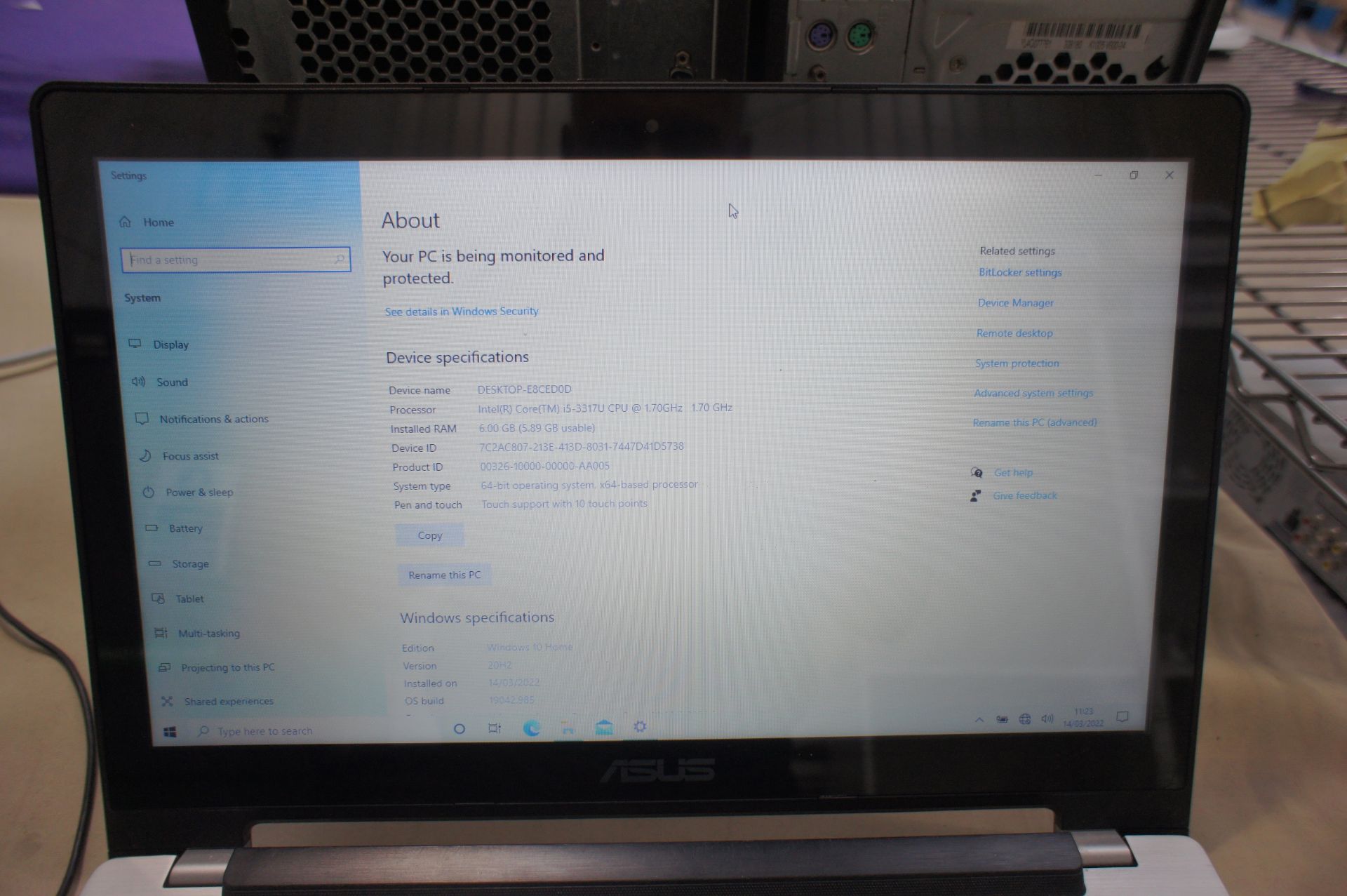 Acer Laptop Computer, Intel i5 Processor, 6GB Ram, 1TB Hard Drive, Windows 10 Home - Image 2 of 4
