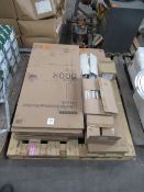 A Pallet of Various Brookfield Glazed Cupboard Doors, Drawer Runners, Screws etc. Please note there