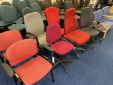 8 x Various Office Chairs and a 2 x Two Seater Settees. Please note this lot is located at The Skill