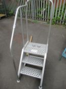A stainless steel 2 step platform