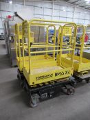 A Youngman Boss X2 Scissor Lift S/N 21037 YOM 2010. Please note there is a £10 plus VAT Lift out fee
