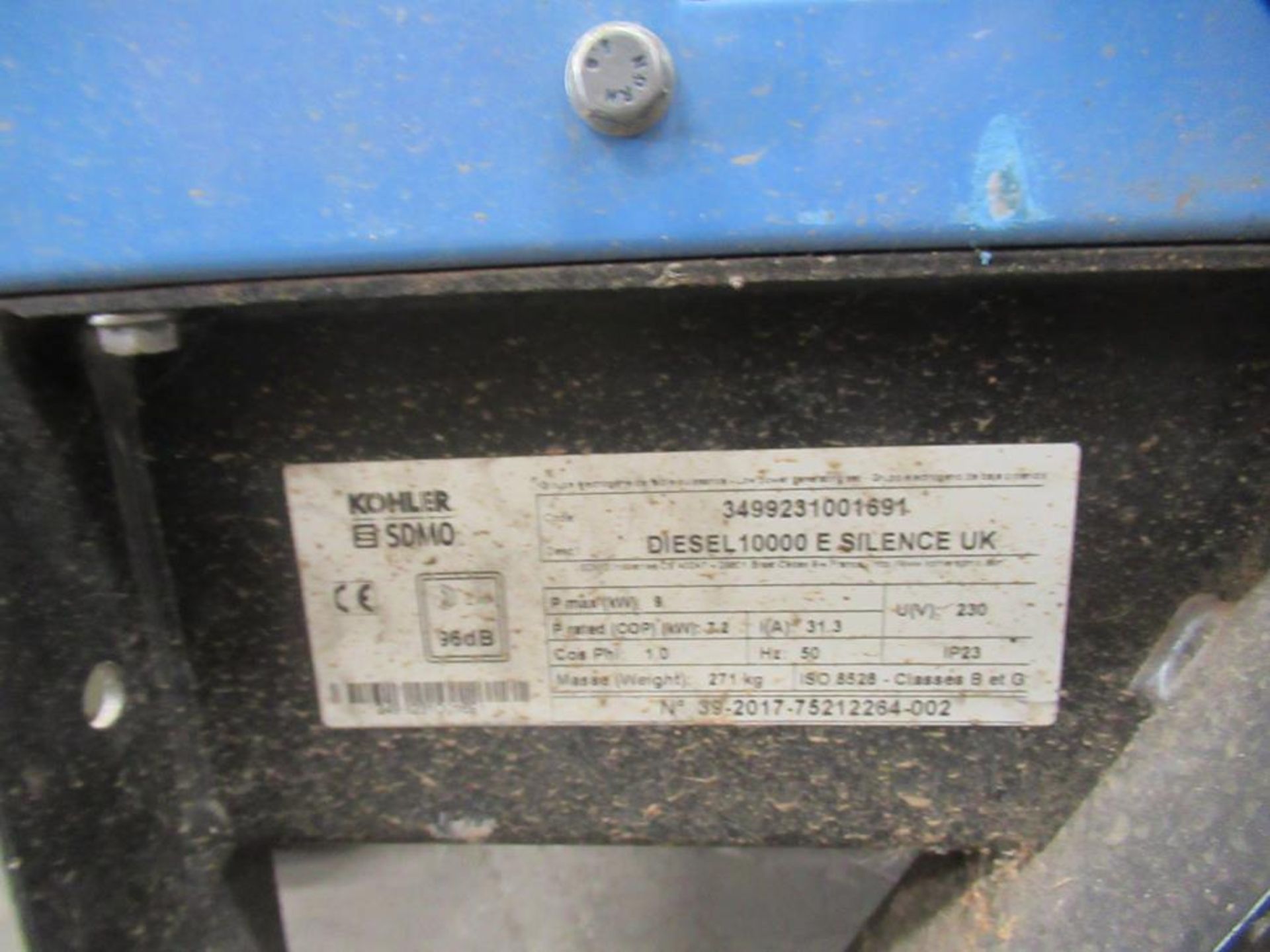 A Kohler SDMO Diesel 10,000E 240 +110V Generator. Please note there is a £10 plus VAT Lift out fee o - Image 3 of 3