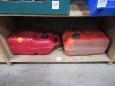2x Outboard motor fuel tanks