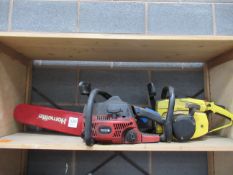 A Homlite chainsaw and a McCulloch chainsaw "spares and repairs"