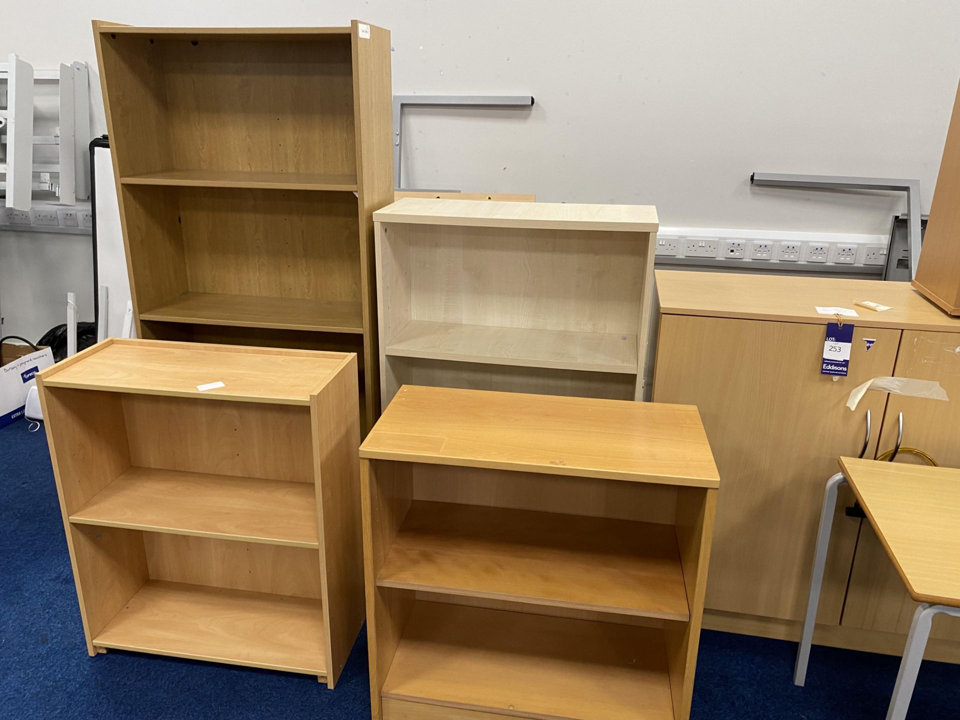 2 x Double Door Cabinets (1070 mm High), 6 x Bookcases and a table. Please note this lot is located - Image 2 of 2