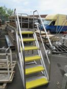A 6 step stainless steel mobile platform