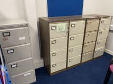 5 x Four Drawer Filing Cabinets. Please note this lot is located at The Skills Hub, 146 Freeman Stre