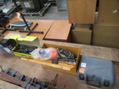 Tools to include sash clamps/vice, 2 x Bosch Sanders, an Elu Planer and a power performance Drill