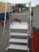 An Altrex Aluminium 3 step mobile platform