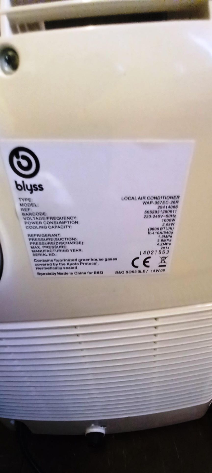 Blyss air conditioning unit - Image 2 of 2