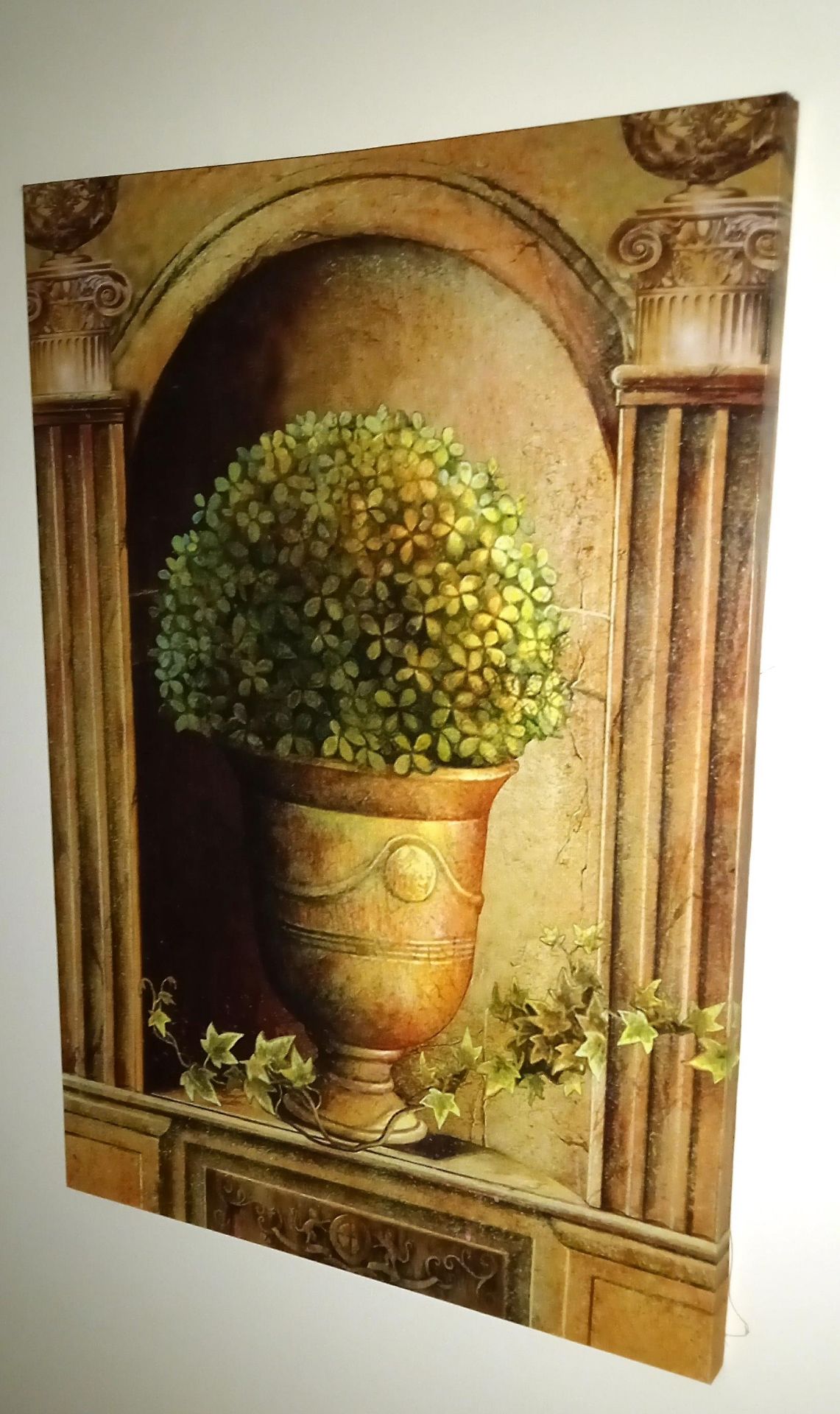 2x wall mounted canvas pictures depicting flowers/plants - Image 2 of 2