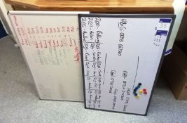 2x small whiteboards