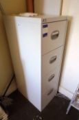 3x 4 draw metal filing cabinets