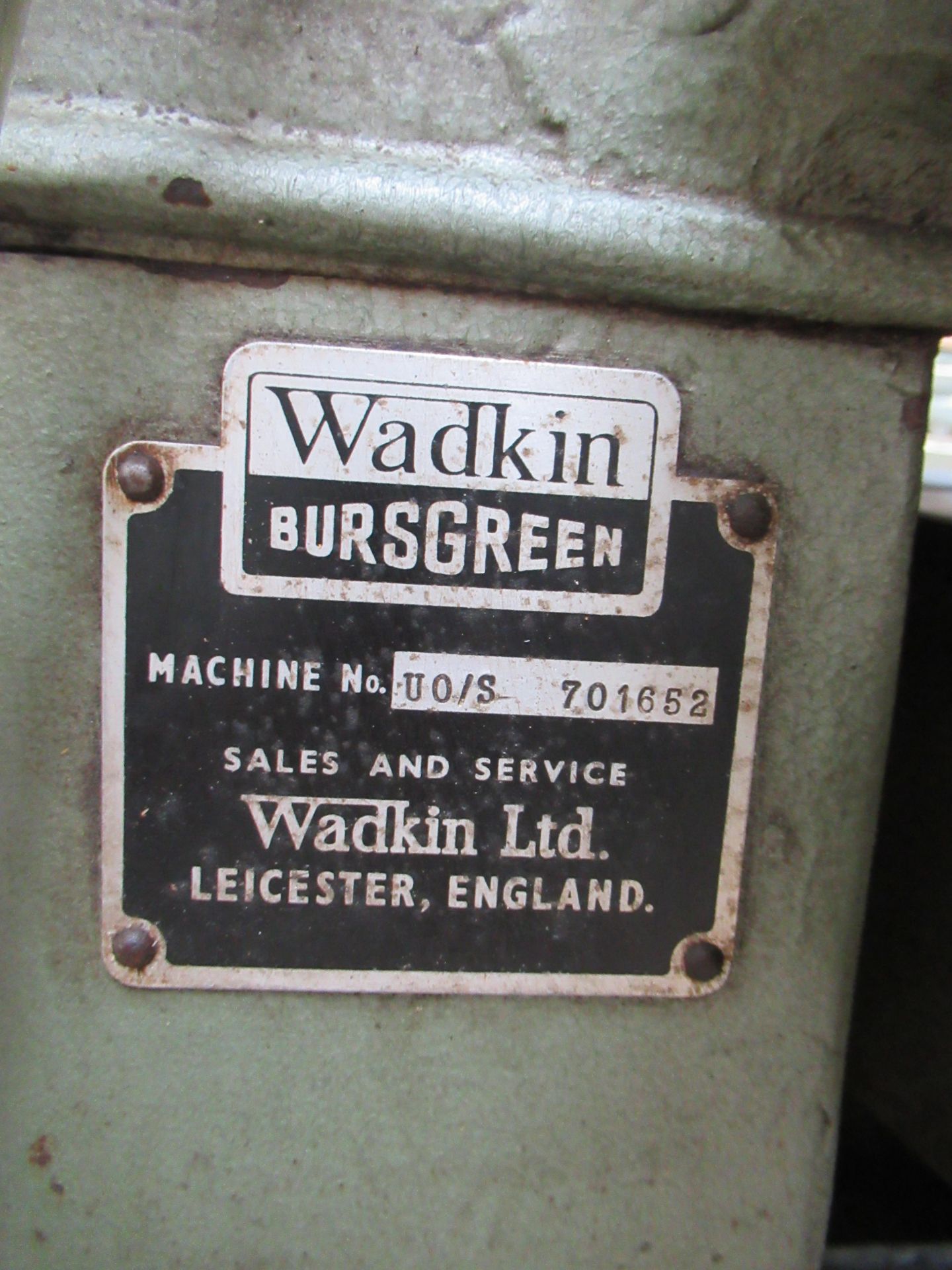 Wadkin Bursgreen Planer Thicknesser No UO/S701652, 3PH. Please note there is a £15 plus VAT Lift Out - Image 5 of 6