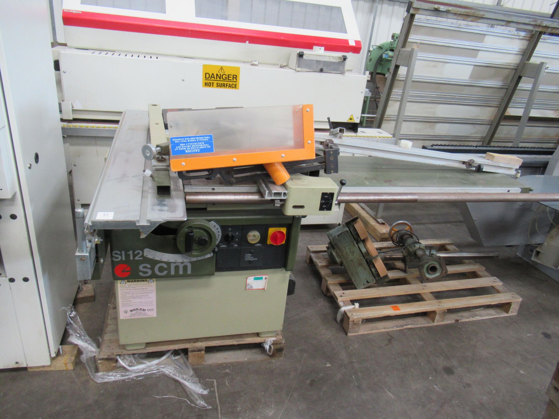 SCM SI12 Sliding Table Saw, SN AB61430,415V, 50HZ.