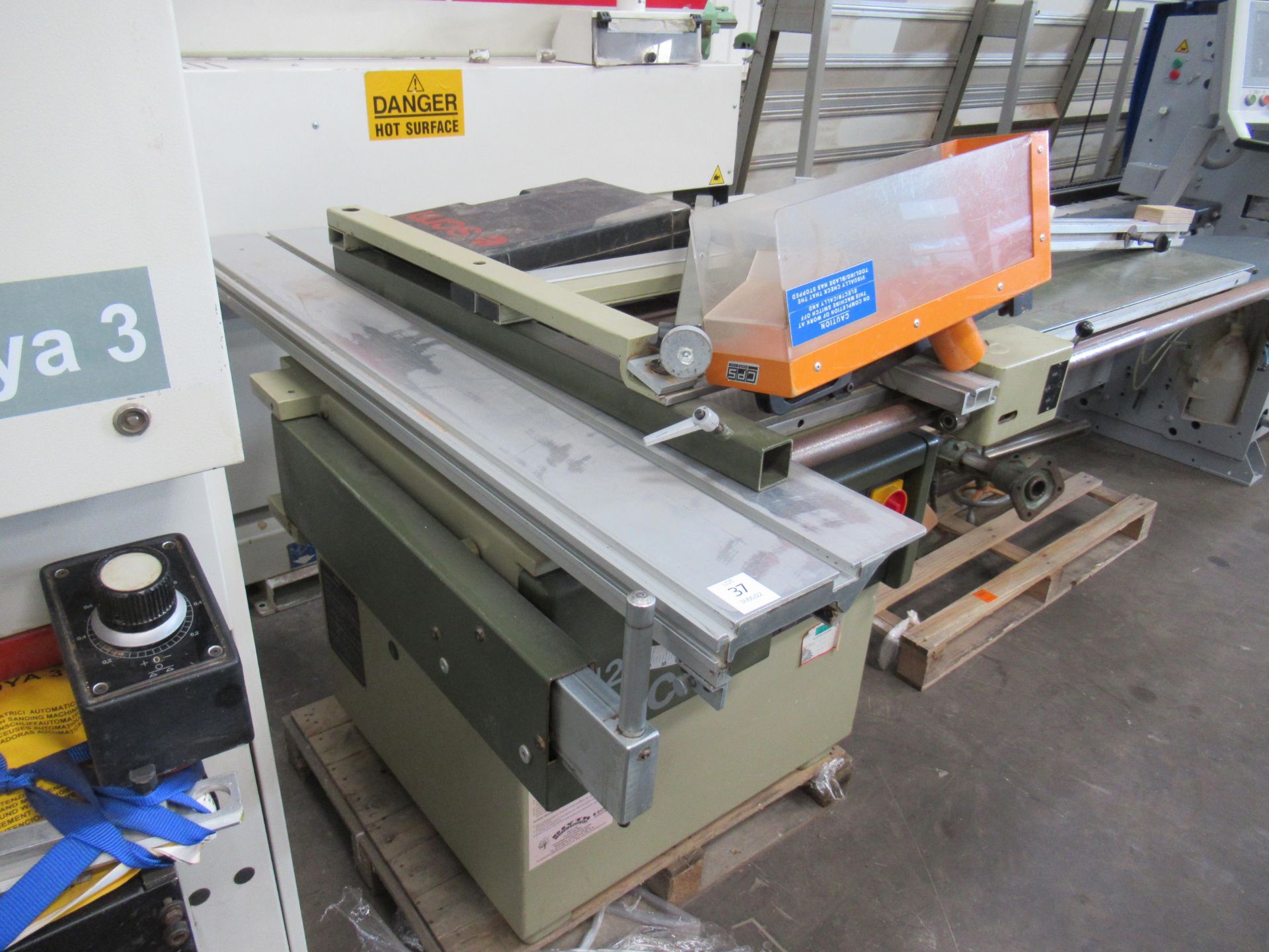 SCM SI12 Sliding Table Saw, SN AB61430,415V, 50HZ. - Image 2 of 7