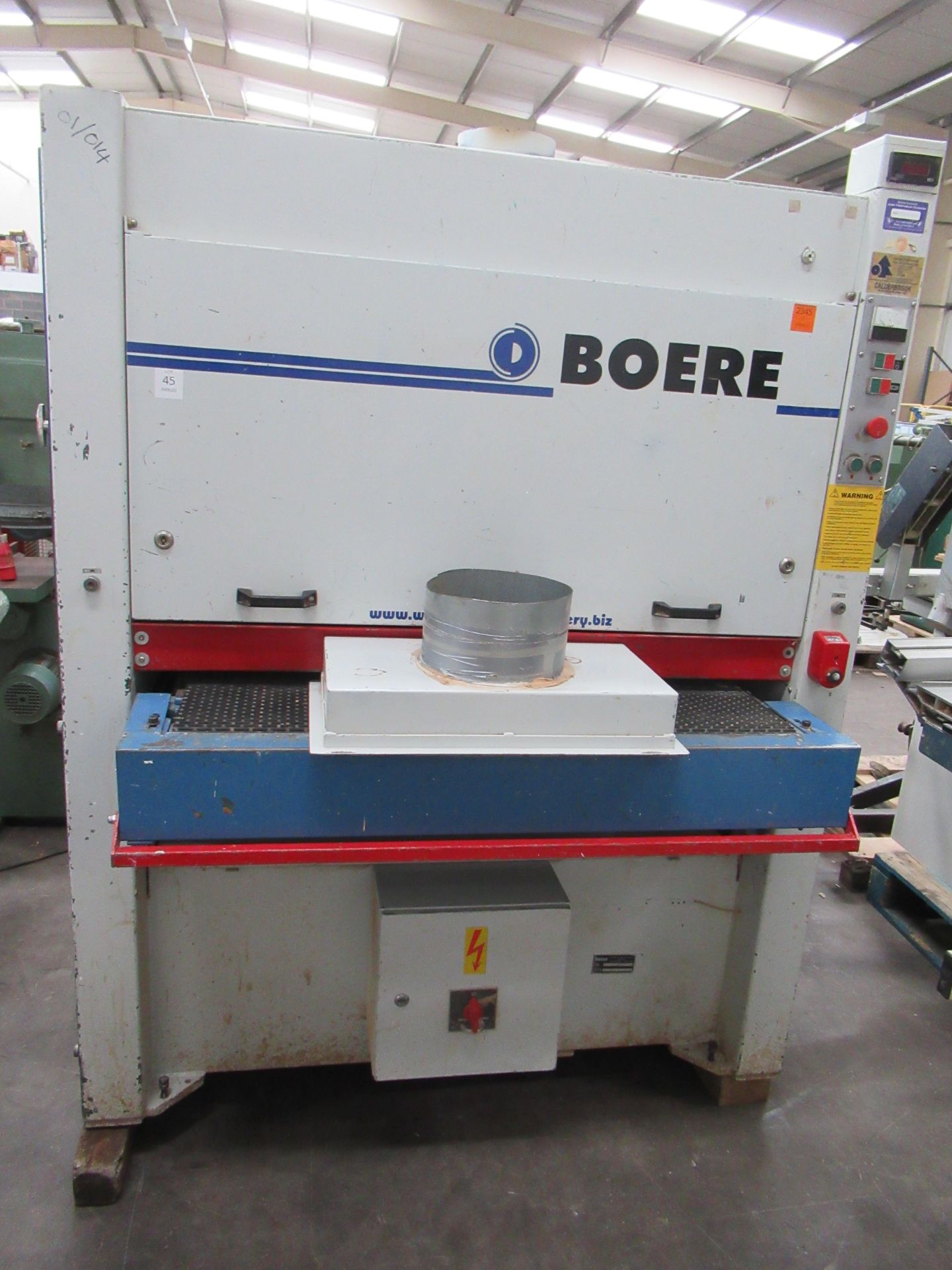 Boere Select 1100/2 Belt Sander, 3PH. Please note there is a £20 plus VAT Lift Out Fee on this lot