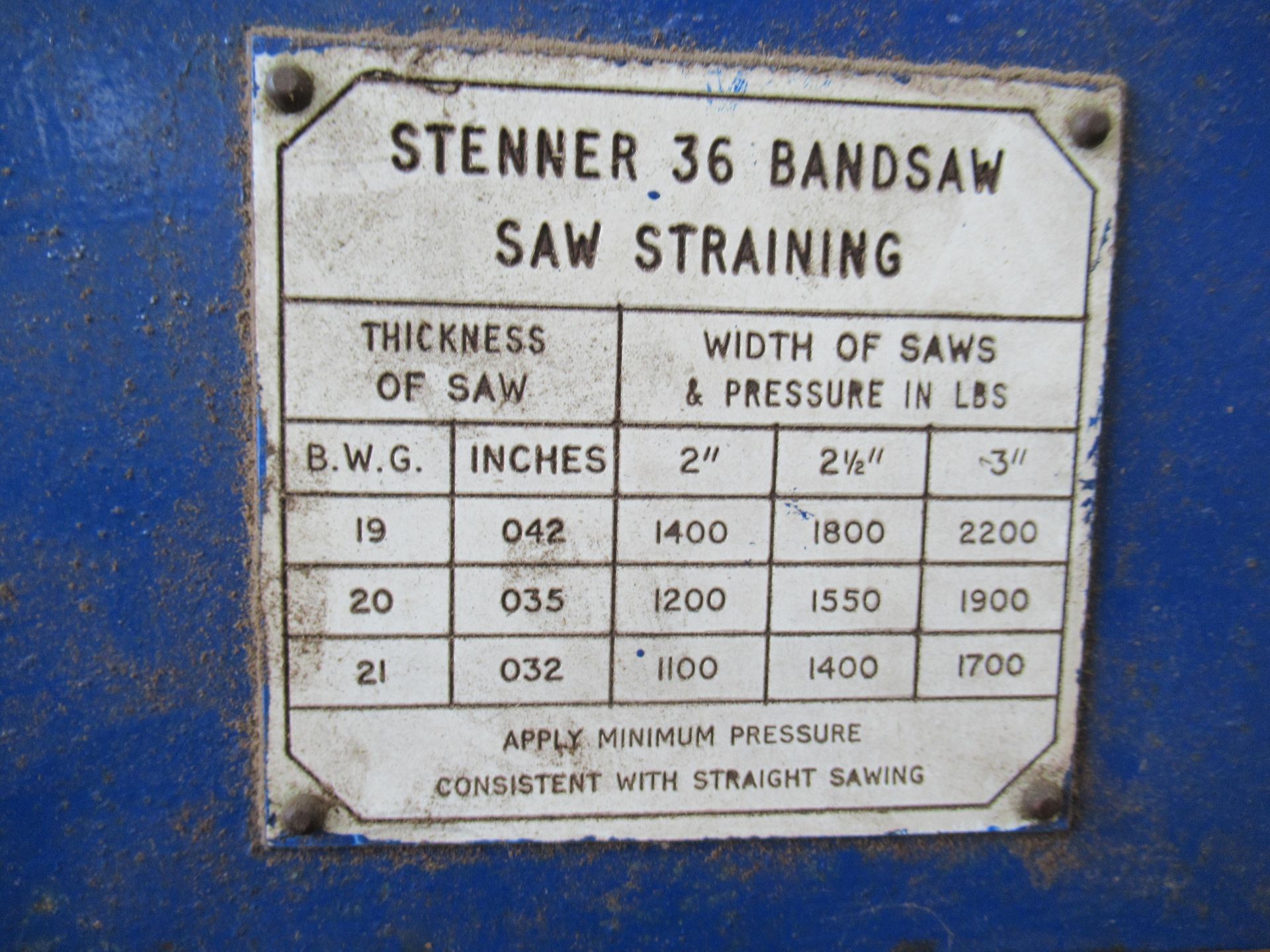 Stenner 36" ReSaw 3PH. Please note there is a £30 plus VAT Lift Out Fee on this lot - Image 4 of 6