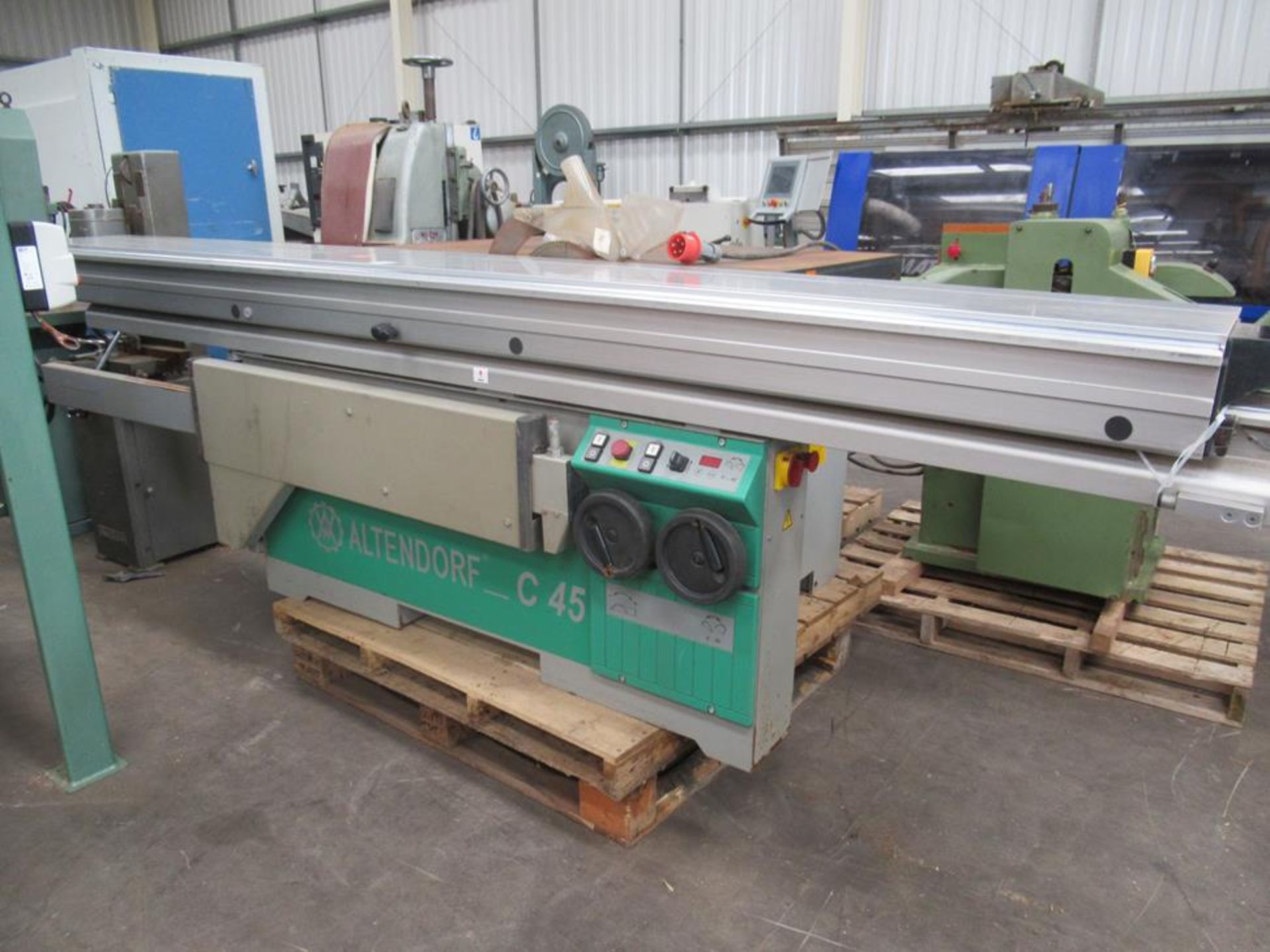A 1998 Altendorf model C45 Tilting Arbour Panel sizing saw