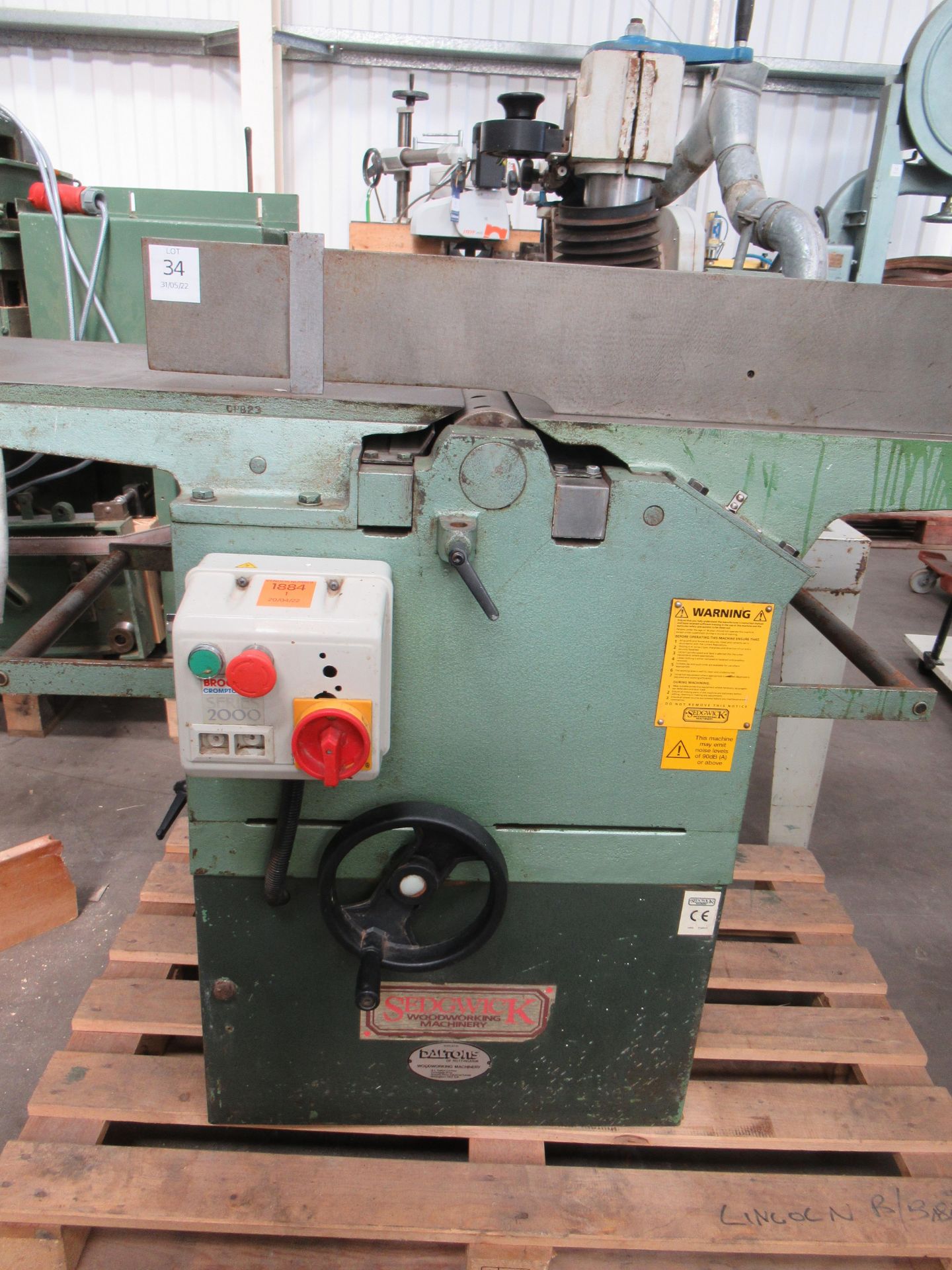 Sedgwick Planer Thicknesser 3ph Please note there is a £10 plus VAT Lift Out Fee on this lot - Image 2 of 5