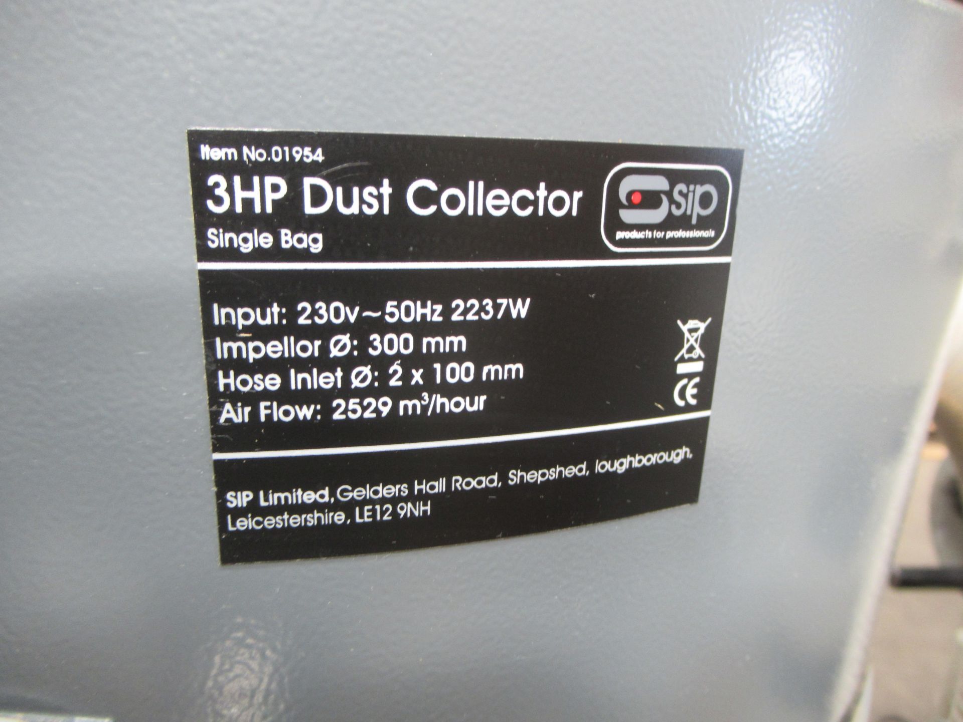 SiP 3HP Single Bag Dust Collector, 230V. - Image 4 of 4