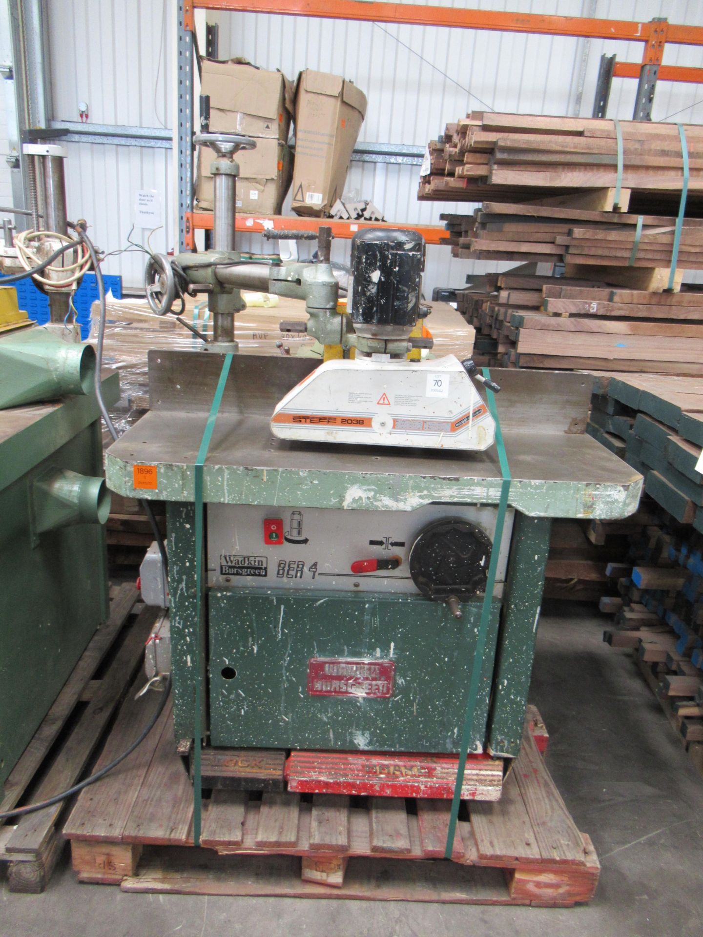 Wadkin Bursgreen BER4 Spindle Moulder with Footbrake and Maggi Steff , Please note there is a £15 pl