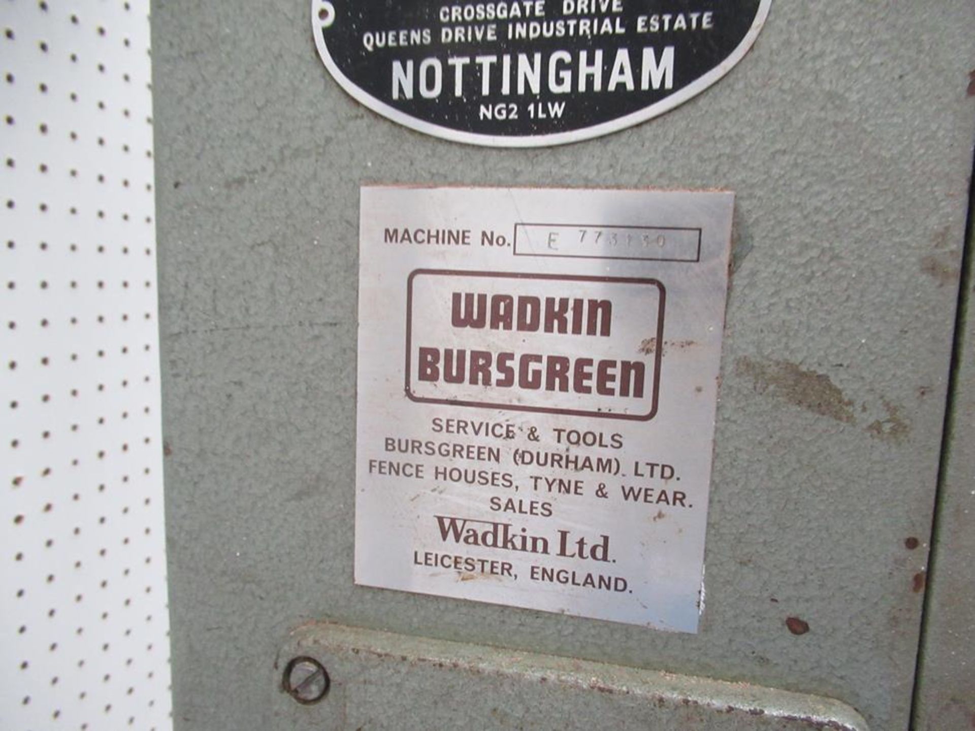 Wadkin Bursgreen vertical bandsaw 240V, No. E773130 - Image 6 of 8