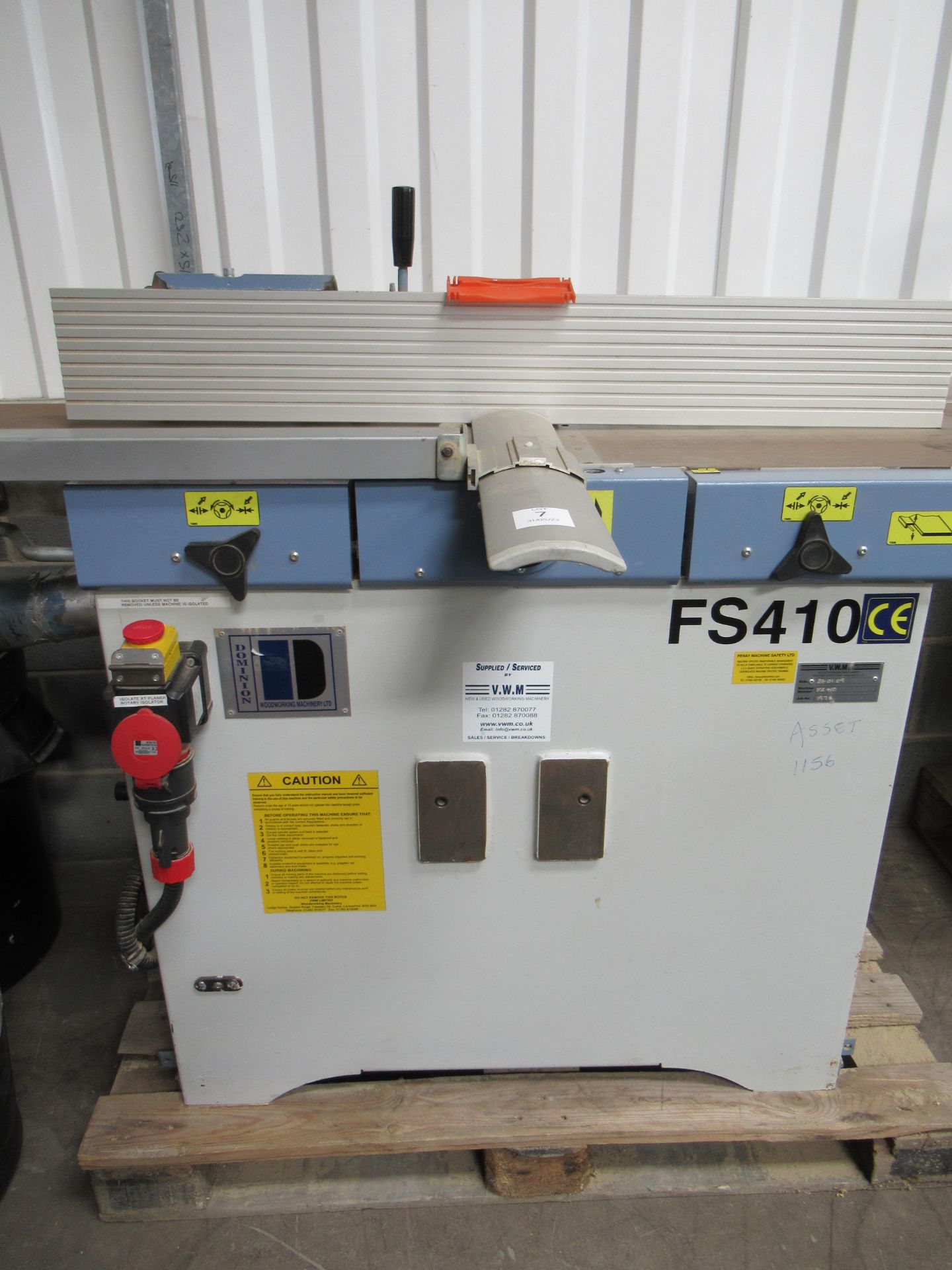 Dominion FS410 Planer Thicknesser 3PH, Please note there is a £10 plus VAT Lift Out Fee on this lot - Image 2 of 7