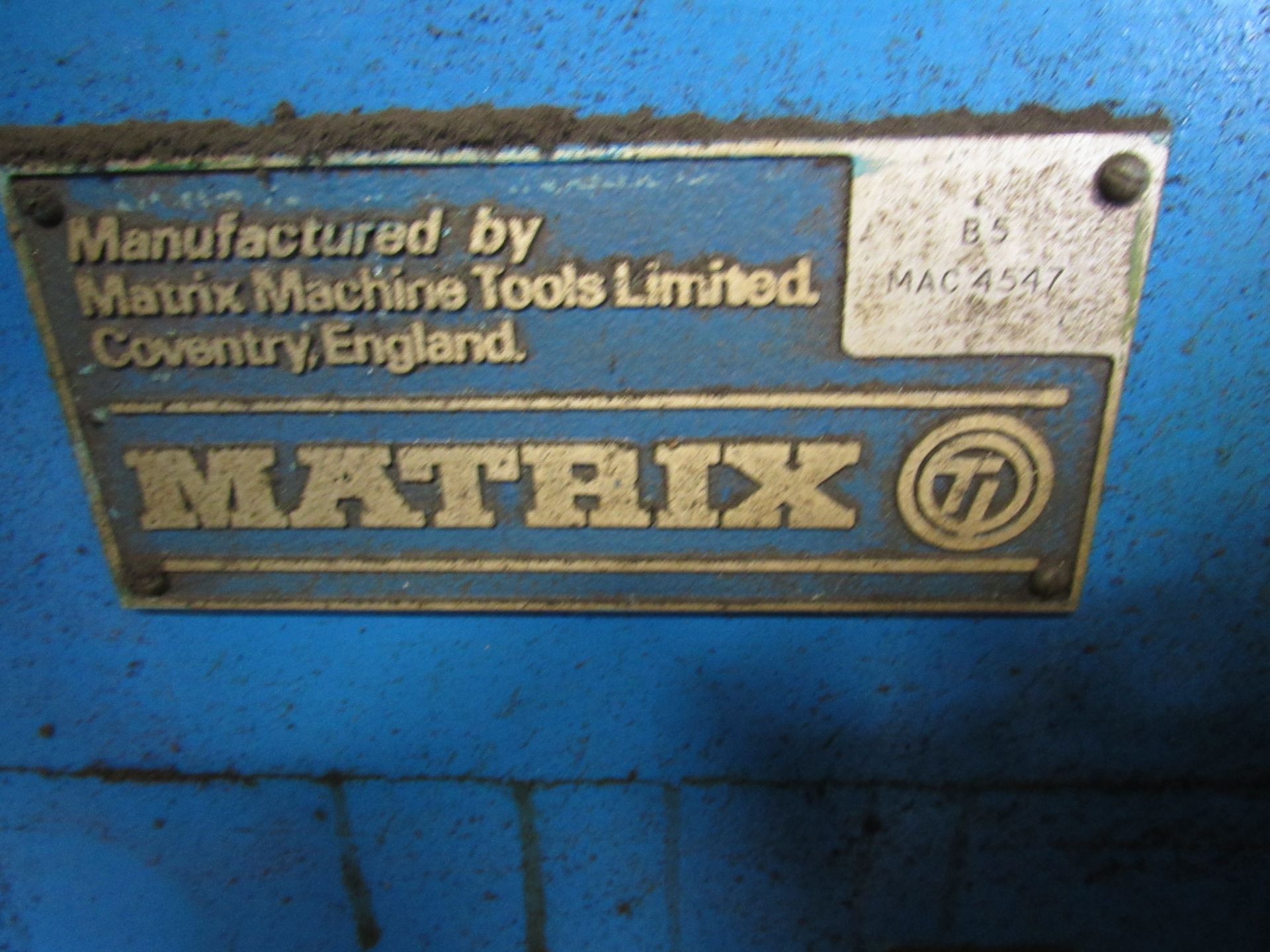 Thompson Matrix Horizontal surface grinder Serial Number 17746A / 35 MAC 4547, with Magnetic Chuck - Image 5 of 5