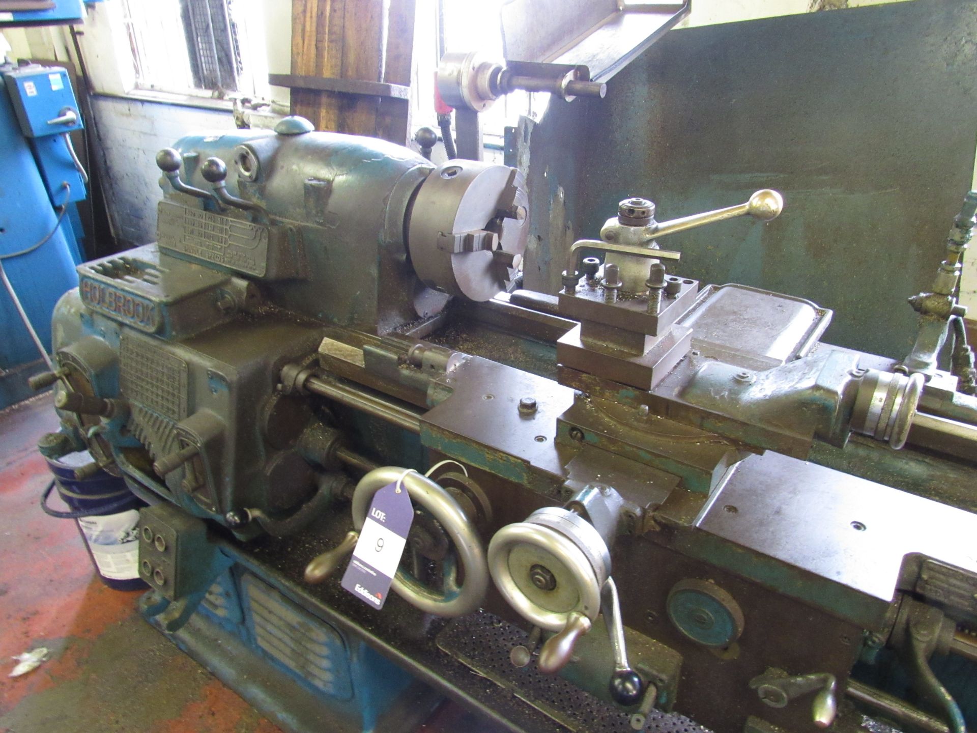 Holbrook centre lathe 8in swing, 5ft bed Serial Number 10681 - Image 4 of 5