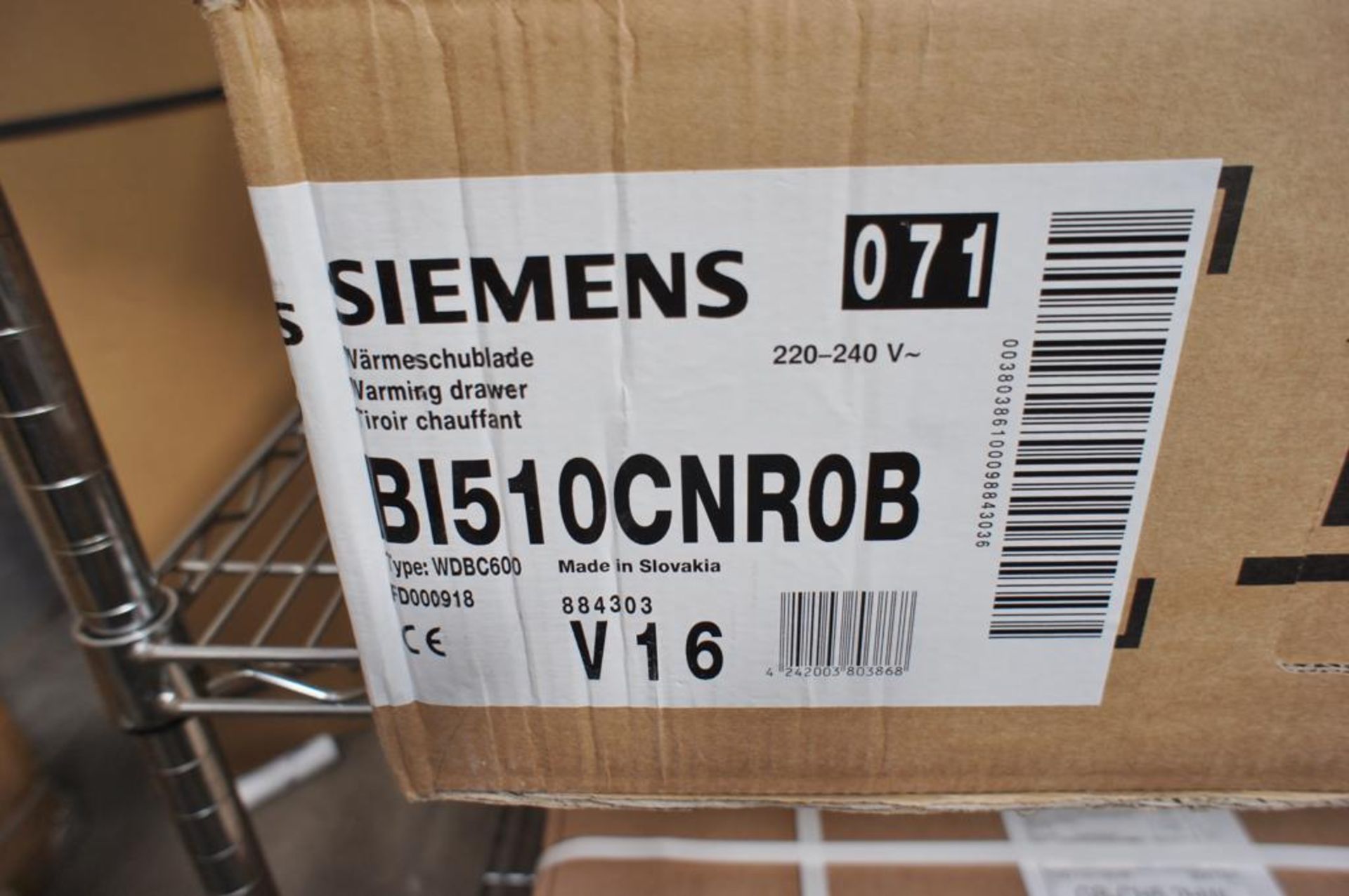 Siemens BI510CNR0B warming drawer - Image 2 of 3