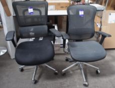 2 x Various Hood ergonomic operators chairs