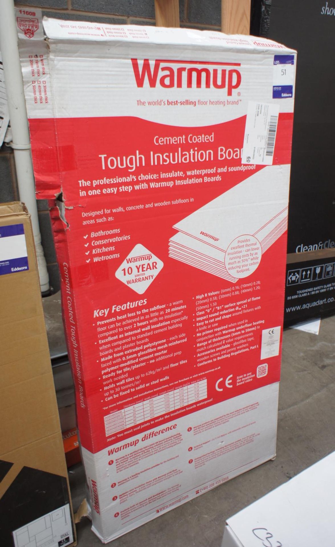 2 x Boxes of Warmup cement coated tough insulation board