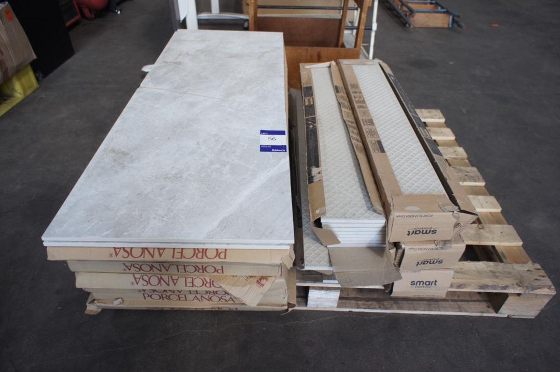 Assortment of Porcelanosa and Smart tiles, to pallet, various sizes, designs etc