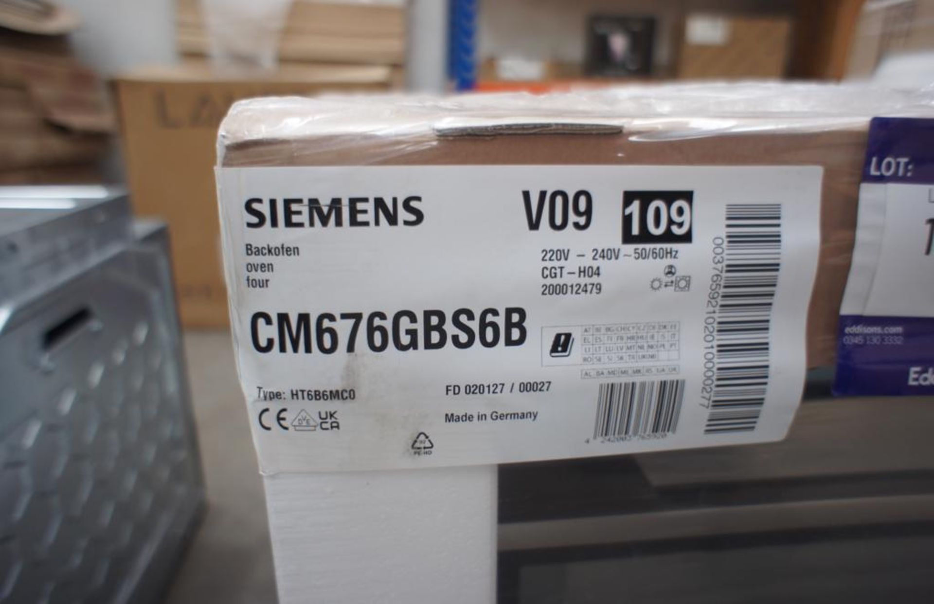 Siemens CM676GBS6B integrated oven - Image 2 of 3