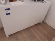 White Laminate Credenza with quantity of Medical Consumables