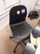 Steel Framed Table & 4 Swivel Chairs