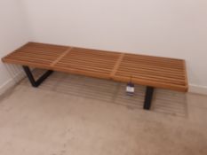 Vitra Nelson Bench copy, oak slat bench. 6ft