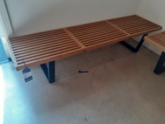 Vitra Nelson Bench copy, oak slat bench., 6ft